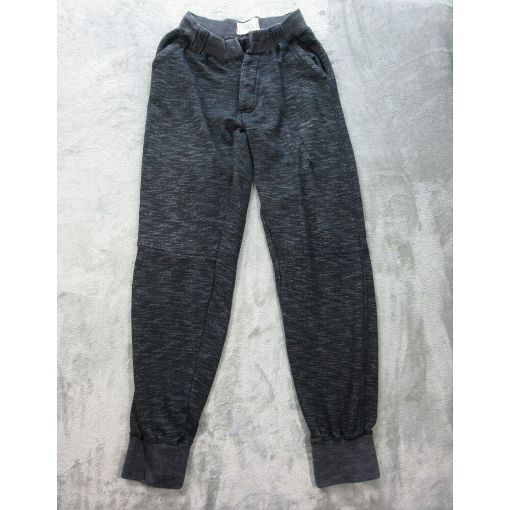 Free Planet Jogger Pants Adult Size Small Short Black Gray Stretch Pockets